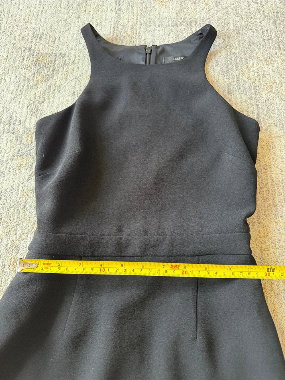J Crew Classic Black Sleeveless Sheath Dress
